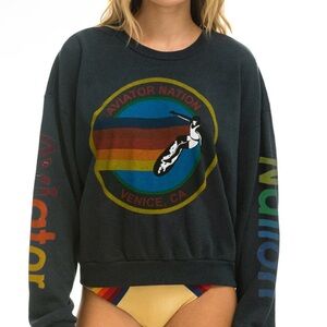 Aviator Nation Black Graphic Sweatshirt